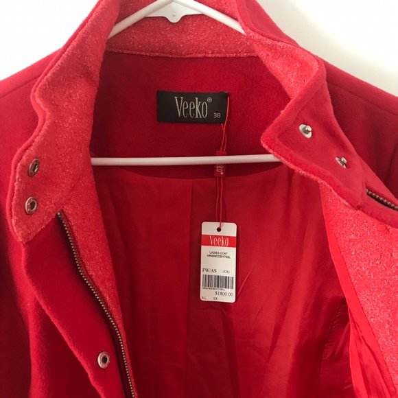 Red Wool Coat - Picture 2 of 4